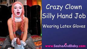 Crazy Clown Handjob - Silly Girl - Brat - Latex Gloves - Pink Hair - Glove Fetish - Cumshot - Oil Handjob - Circus Fetish - Bratty - Teasing Handjob