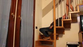 A510 Lady BlueIce in Ti calpesto a dovere sulla scala e devi solo soffrire