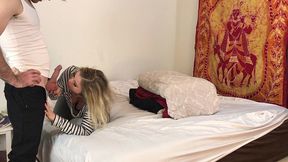 sex to pay rent ends in unexpected anal creampie - uncut