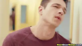 Straight Curiosity Ignites Hot Threeway: Jock Ass Blowjob Action – 18+