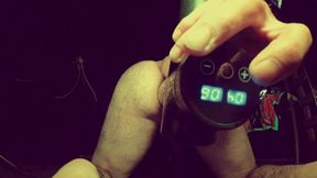 Deep Anal massage gun makes me leak precum