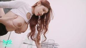 Horny Lady Boss Swallows Every Drop