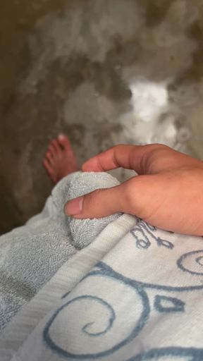 18 year old boy tries cock sucking and bathing