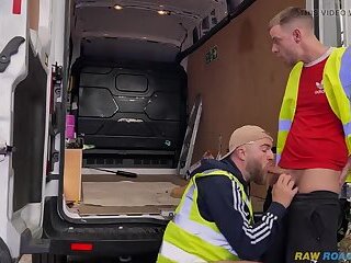 Scottish Tradie Fucking Another Guy In The Back Of His Work Van