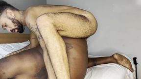 Big Ghetto Booty Stepdaddy Black Flip Fucks with 12" Brazilian Dick