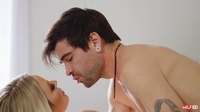 Stunning blonde PAWG, Jenna Starr is playing with her big boobs and getting fucked from the back