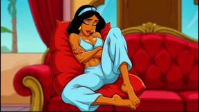 Princess Jasmine, Aladdin&#039;s Cuckolded Wife. Cartoon Parody