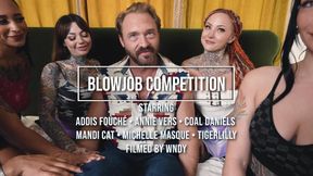 Blindfolded BlowJob Competition - 5 Girls 1 Cowboy