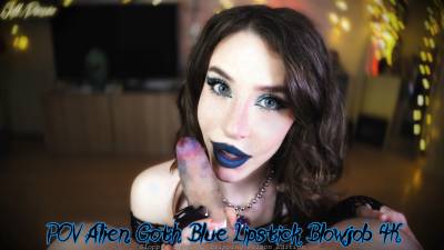 POV Alien Goth Blue Lipstick Blowjob 4K