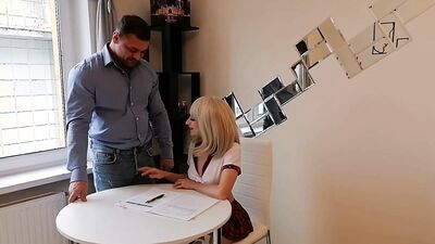 Teen student fucking with a math teacher