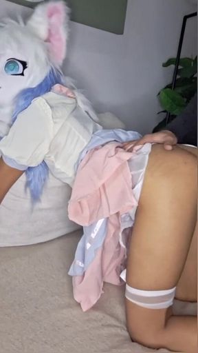 Submissive Otaku with Mask Lets Herself Be Penetrated Very Hard