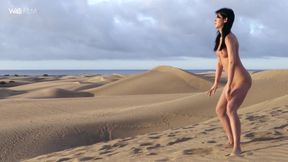 Chinese Girl Masturbating in the Desert