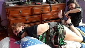 Fatty Yum Yum hogtied and tickled!