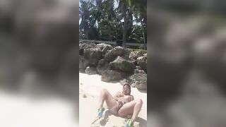 Tasty squirt on the beach