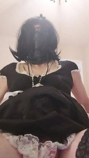 Sissymaids Outfit, Butt Plug & Cumshot