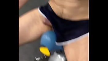 Got piss showered while working out in a public gym