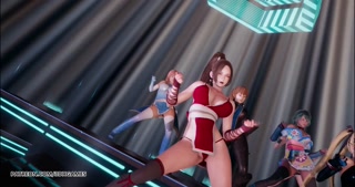 [MMD] PSY - GENTLEMAN DOA Striptease Marie Rose Honoka Misaki Mai Shiranui Tamaki Katsumi Nyotengu