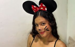 Little Minnie Mouse Got Very Horny This Halloween Night.
