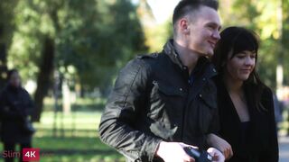 Slim4K - Dark-haired babe Lana drilled