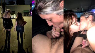 Rave After Hours Two TikTok Sluts Choke Gobble My Cock Gushing