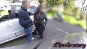 DICK FLASH ON STREET! Blowjob and Cum In Mouth with Bystanders Close! Extreme Voyeurism! - MissCreamy