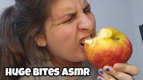 Huge ASMR Apple Bites & Crunching - Loud Mouth Sounds Close Up
