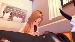 Futa monster ruins Rangiku’s tight pussy raw creampie hentai