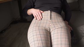 Naughty Coworker Cameltoe Tease and Denial