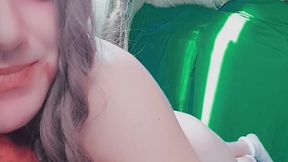 Cute Femboy Showing off Lace Gloves Playfully