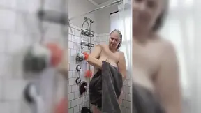 Caught My `Stepmom` Taking A Shower And Jacking Off!