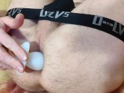 I'm playing with silicone butt plug.