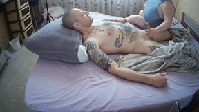 stepmom woke me up by jerking off my dick