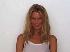 Claudia Schiffer's See-Through Shirt Exposes Her Nipples