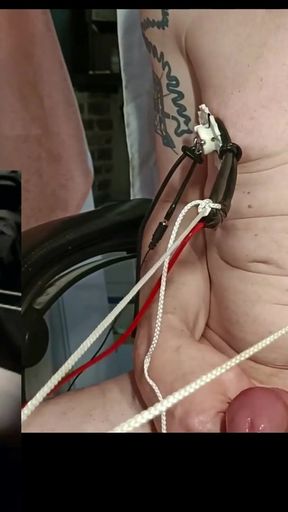 Must-see moment from "E-stim tits nipples and needles masturb cum on webcam chatroom and cam02"