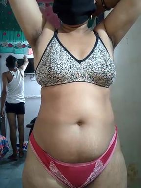 Thick beautiful curvy Indian housewife's homemade fuck session