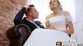 Husband and beautiful bride get a wild ride while cuckold hubby watches in HD