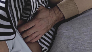 Crazy Stranger Glides his Rod Under Microskirt Inwards her Underpants and EJACULATES Stiff in a crowded bus