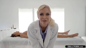 Asian sexbot squirts in a doctors mouth