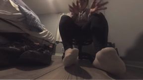 Into Giantess Cali’s sock- normal clip (not360)