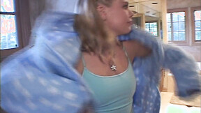 Pissing blonde little summer