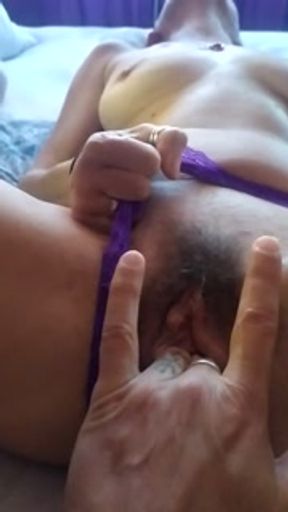 Close up, masturbating my wife