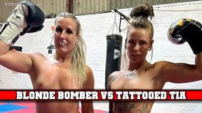 Blonde Bomber vs Tattooed Tia - Gym Sparring Real Boxing (Windows Media)