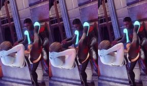 Miles Morales gets plowed outside skyscraper big cock swinging