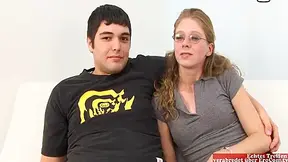 Slender Wifey With Glasses Fucks A Big Infront Of The Cuckold