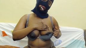 Squeezing Twisting Slapping My Tits Sucking a Lollypop