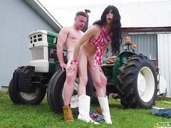 Femboy Sydney gets his field plowed hard by his boyfriend