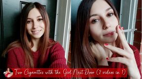 Girl Next Door in the Cute Red Sweater Chainsmokes for You - 2 videos in you