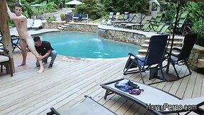 Pool security barebacks sexy trespasser