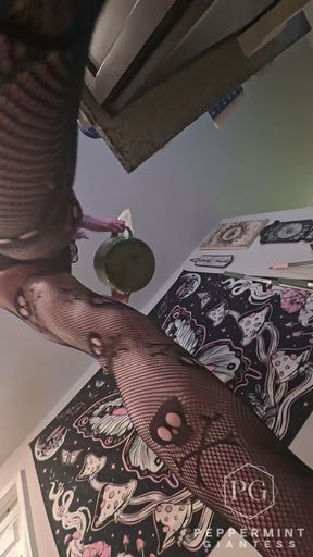 73 Giantess Cooks Stuffed Shells - Tiny Man Tied to My 8 Inch Heel POV