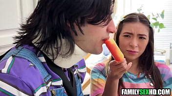 Stepsister taking care of injured stepbrother &amp_ stepdad